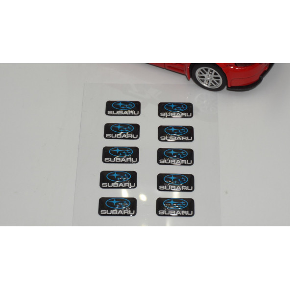 Subaru Logo 3D Cam Açma Torpido Konsol Ayna Çıkartma Seti - Resim 2