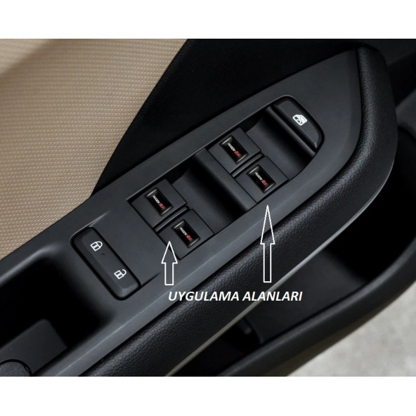 Volkswagen Logo 3D Cam Açma Torpido Konsol Ayna Çıkartma Seti - 5