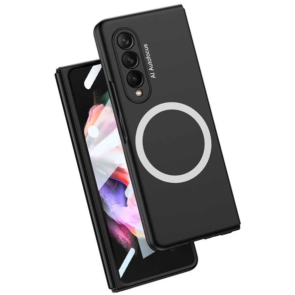 Samsung Galaxy Z Fold 3 için Magsafe ile uyumlu Kılıf Kıpta Sert Kapak - 9
