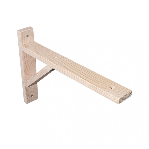 Barış Dizayn Doğal Ahşap Duvar Saksı Kafes Askısı Raf Ayağı Dayanıklı 35x25cm (12KG Kapasite) - 4