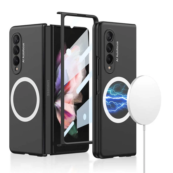 Samsung Galaxy Z Fold 3 için Magsafe ile uyumlu Kılıf Kıpta Sert Kapak - 10