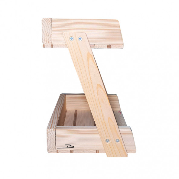 Barış Dizayn Doğal ahşap Makyaj Organizer Malzeme standı 2 katlı - 4