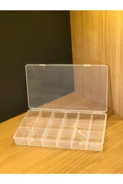 18 Bölmeli Takı Kutusu Dikiş Kutusu Kolye Yüzük Dişçilere Balıkçılara Malzeme Ilaç Kutusu - 5