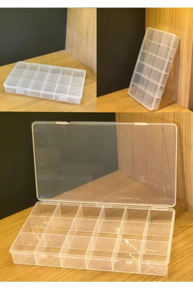 18 Bölmeli Takı Kutusu Dikiş Kutusu Kolye Yüzük Dişçilere Balıkçılara Malzeme Ilaç Kutusu