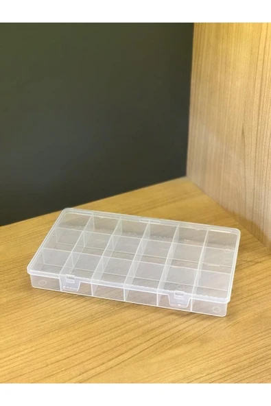 18 Bölmeli Takı Kutusu Dikiş Kutusu Kolye Yüzük Dişçilere Balıkçılara Malzeme Ilaç Kutusu - 6