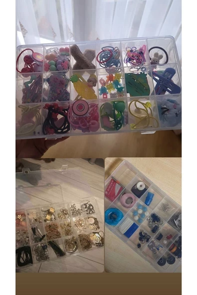 18 Bölmeli Takı Kutusu Dikiş Kutusu Kolye Yüzük Dişçilere Balıkçılara Malzeme Ilaç Kutusu - 4