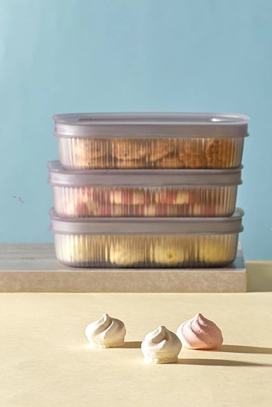 3'lü Silikon Kapaklı Saklama Kabı 600 ml Kahvaltılık Çerezlik Peynir Zeytin Kutusu Storage