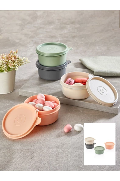 4lü Mini Saklama Kabı Seti Sc-4277