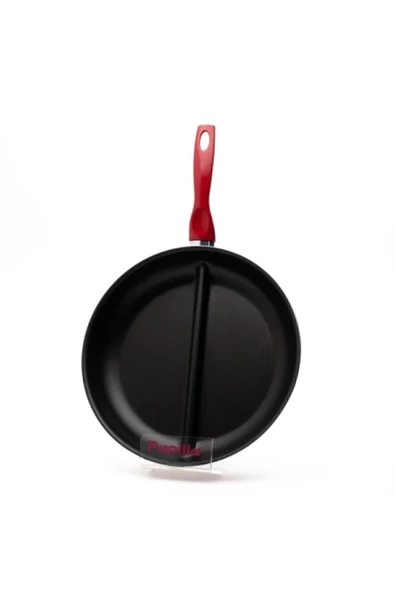Redio 30 Cm Cingöz Çift Bölmeli Tava, Kırmızı
