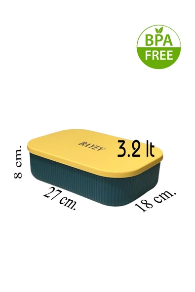 6 Adet 3.2 Lt Storage Mix Mutfak Saklama Kabı - Dolap Içi Erzak Sebze Kapaklı Kutu - 3