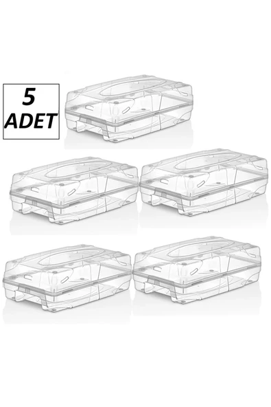 5 Adet Kadın Ayakkabı Saklama Kutusu Hava Delikli 5'li Saklama Seti - - Resim 2