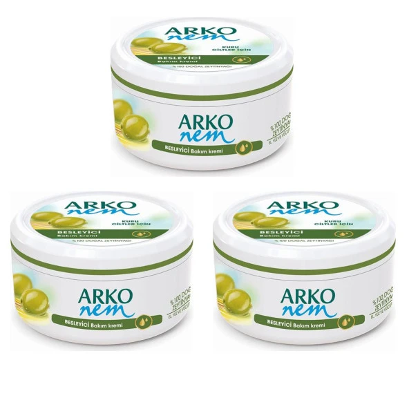 Arko Nem Zeytinyağlı Besleyici Bakım El ve Vücut Kremi 150ML 3 Adet