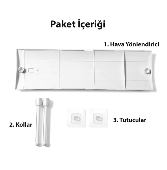 DailyTech Ayarlanabilir Hava Yönlendirici Klima Aparatı - 4