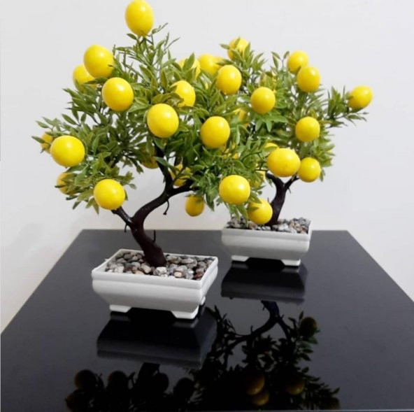 Yapay Limon Ağacı , 23cm. Yapay Limon - 2
