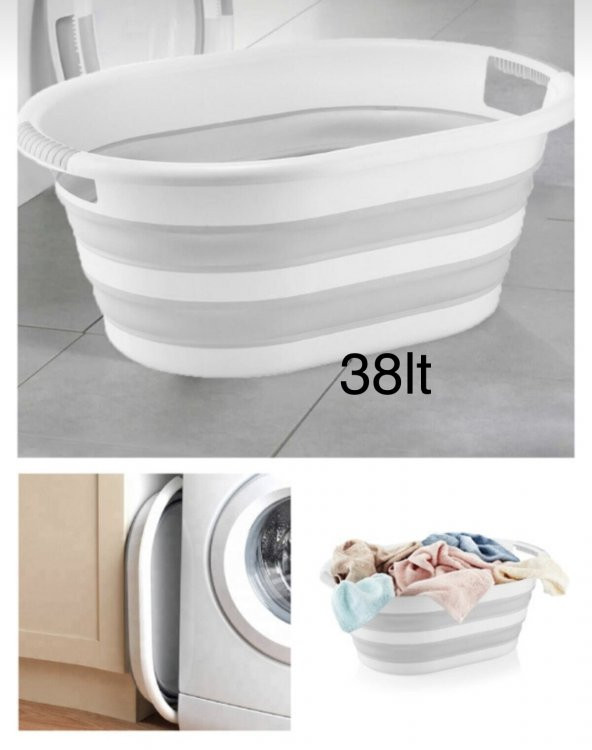 Mega 38 litre Pratik Katlanır Çamaşır Sepeti - 3