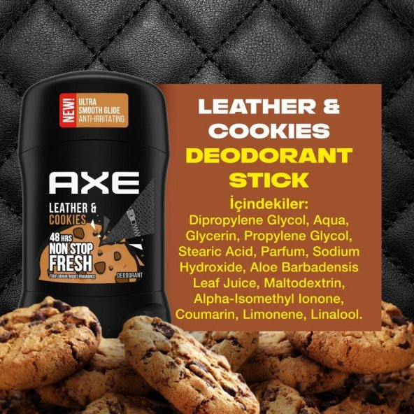 Axe Leather & Cookies Erkek Stick Deodorant 50ML - 3