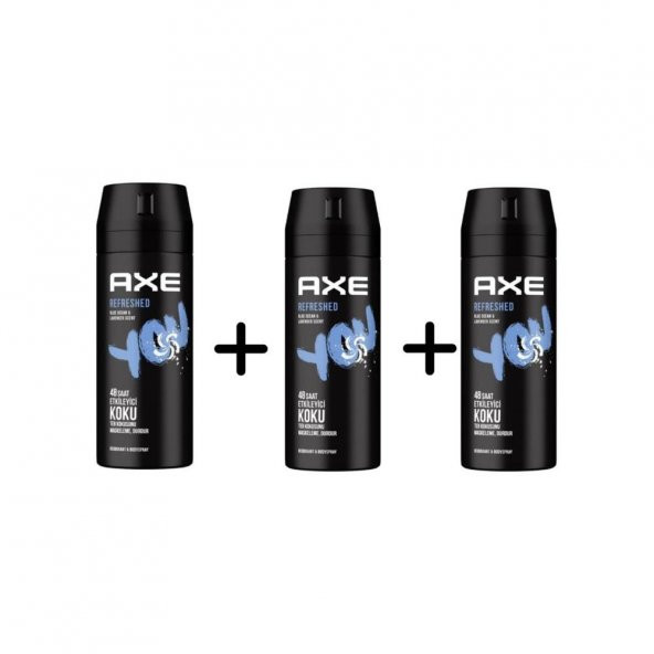Axe You  Refreshed 150 ML Deodorant 3Lü Paketi