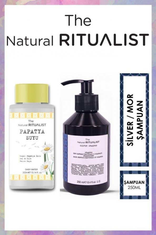 The Natural Ritualist Papatya Suyu + Turunculaşma Karşıtı Sarı Saçlar Için Mor Şampuan