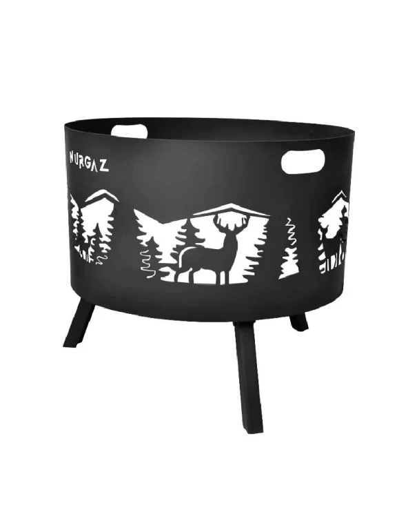 NURGAZ ORMAN ŞÖMİNESİ GEYİK DESEN - 2