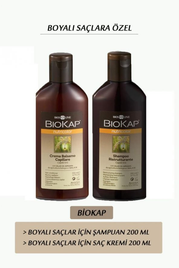 Biokap Boyalı Saçlar 200 ml Şampuan Bakım Seti