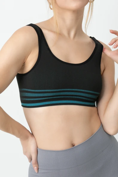 Gigotto Seamless Çizgili Büstiyer-011 - Resim 9