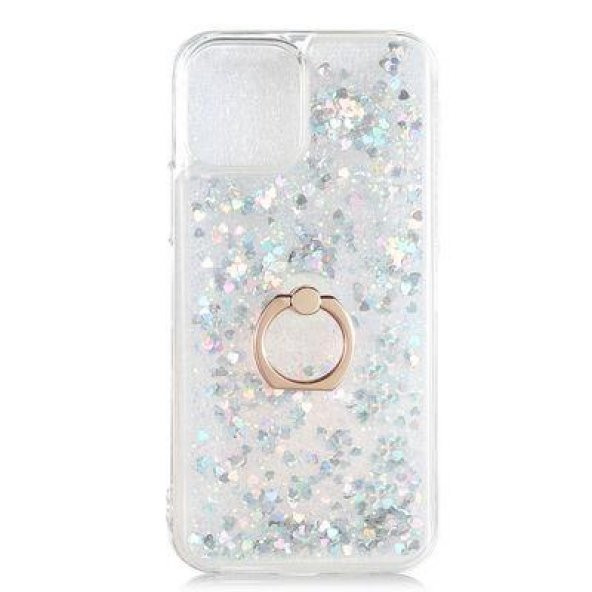 Apple iPhone 13 Mini Kılıf Sulu Simli Akışkan Silikon