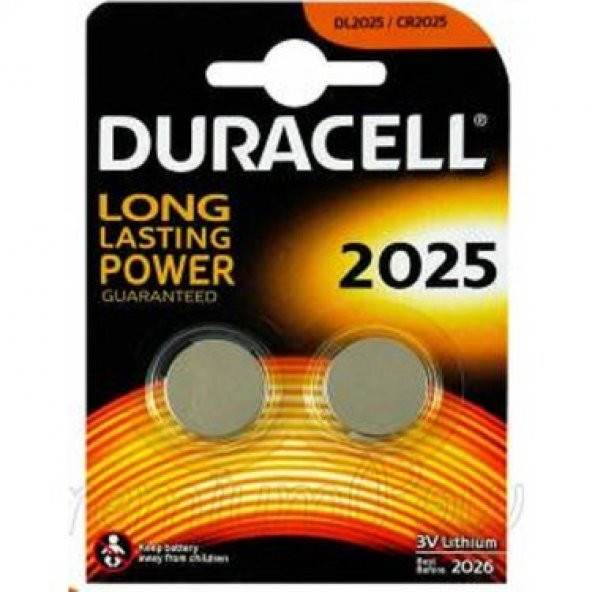 Duracell Lityum Düğme Pil 3 V 2 Lİ 2025
