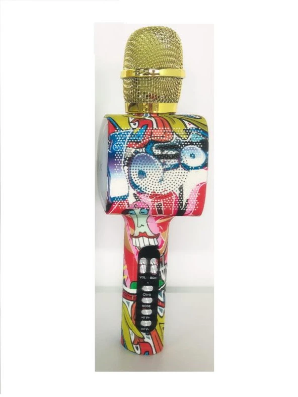 Doppler Graffiti Karaoke Mikrofonu Ses Değiştirme Özellikli Işıklı Yeni Kayıt Özellikli - 2