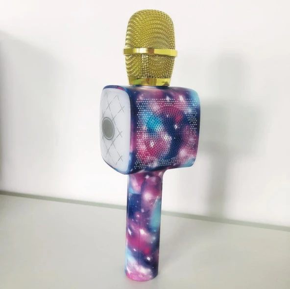 Doppler Stardust Karaoke Mikrofonu Ses Değiştirme Özellikli Işıklı Yeni Kayıt Özellikli - 3