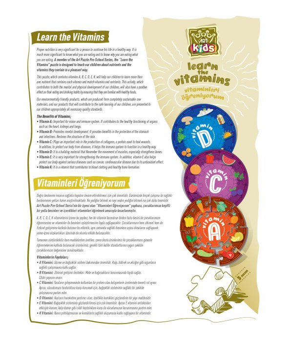 Art Kids Vitaminleri Öğreniyorum - 8