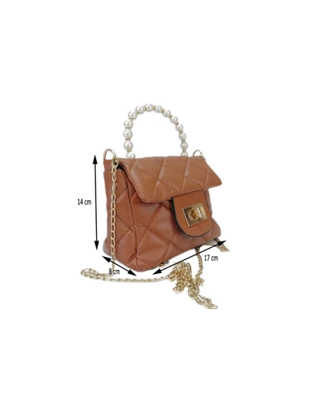 Liva 1180 Zincir Askılı İnci Model Kadın El Omuz Çantası - Resim 8