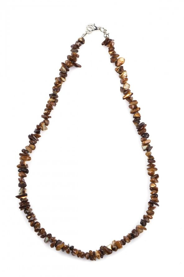 Kaplan Gözü Doğal Taş Kırık Taş Kolye ürün görseli