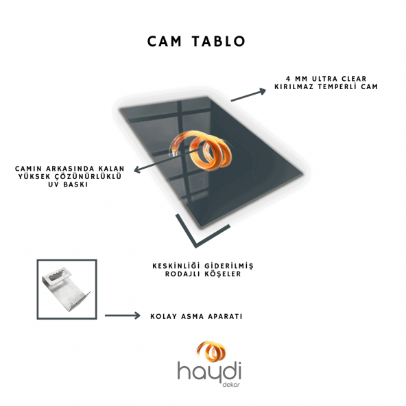 Nasa Uydu Görüntüsü Gece Işıkları Cam Tablo - Resim 4