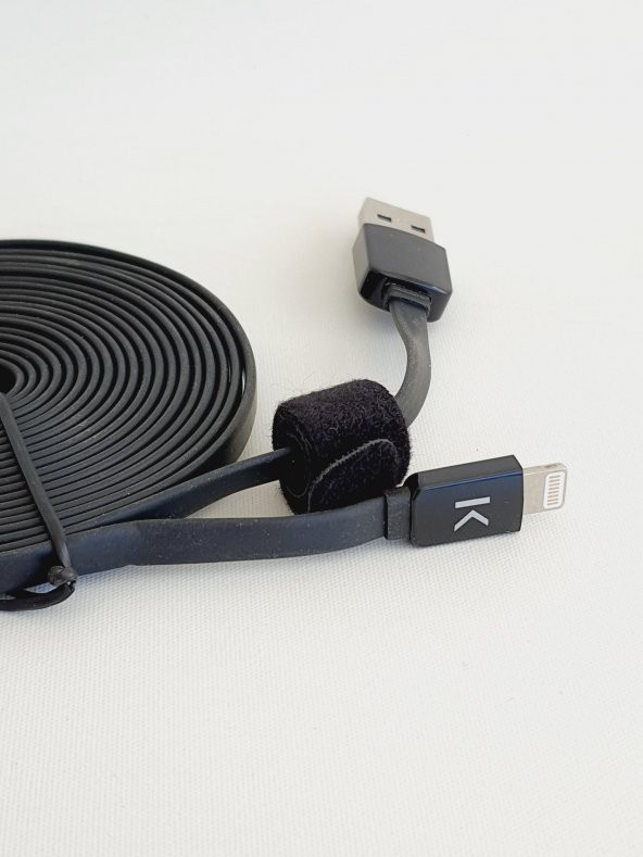 The Kase Lightning Şarj Data Kablosu 3mt Siyah - 4