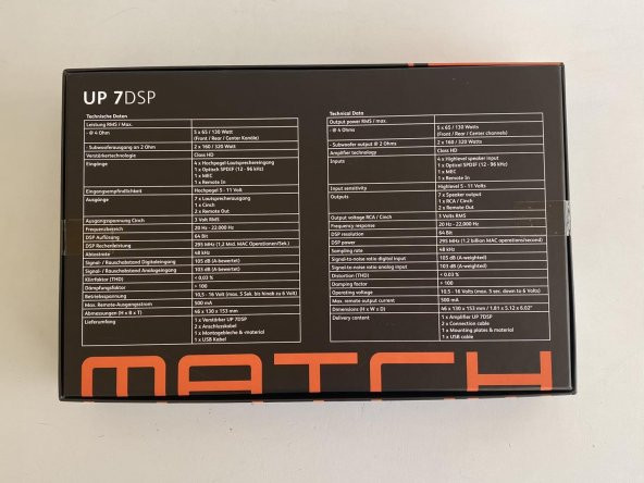 Match UP 7DSP 7 Kanal DSP Amfi 1290W - 8
