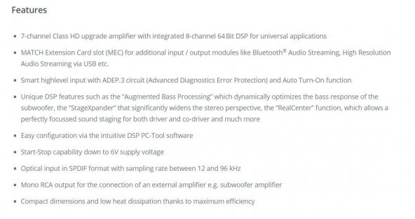 Match UP 7DSP 7 Kanal DSP Amfi 1290W - 9