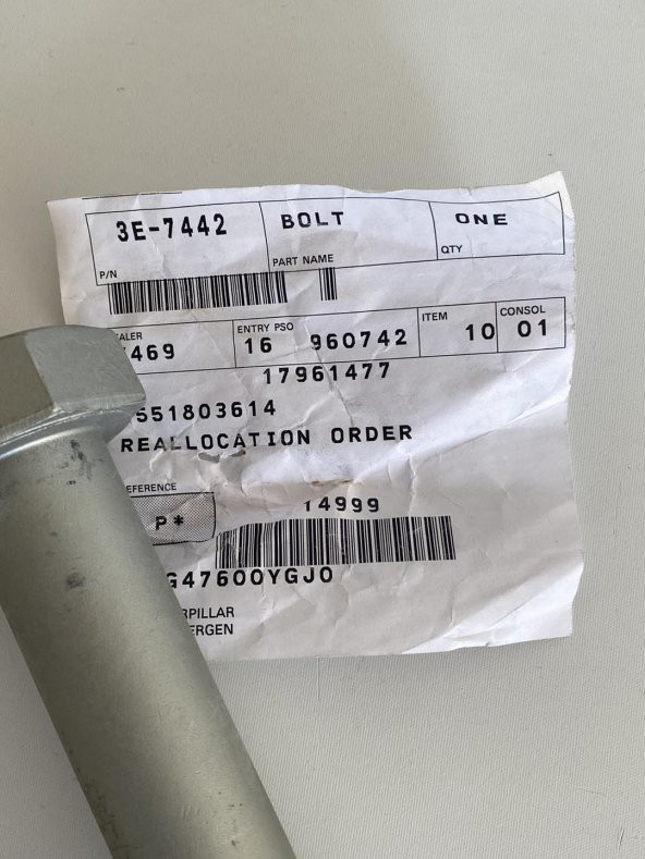 Cat 3E-7442 Civata 1 Adet - Resim 3