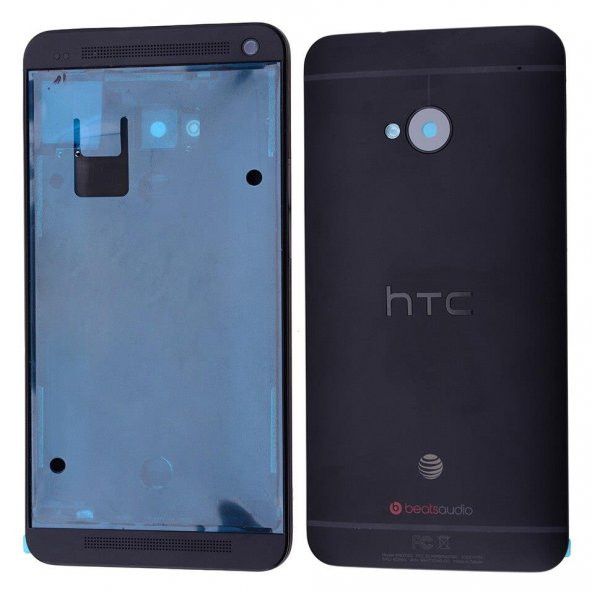 HTC One M7 Full Kasa Kapak Takımı Siyah