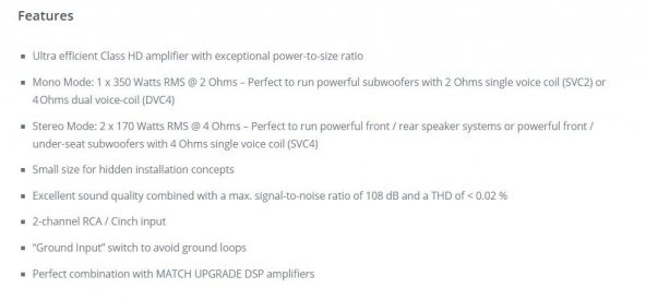 Match M 2.1AMP 2 Kanal High Power Mikro Amfi 700W - 8