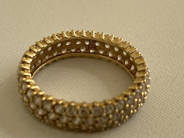 Taş Motifli 14 Ayar Altın Yüzük 3,60 Gram - 3