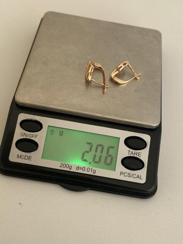 Taş Motifli 8 Ayar Altın Küpe Çifti 2 Gram - 7