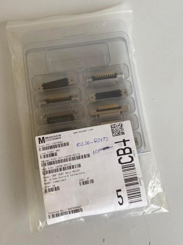 3M 10236-R21TS D-Sub Micro-D Konnektör 10 Adet - Resim 2