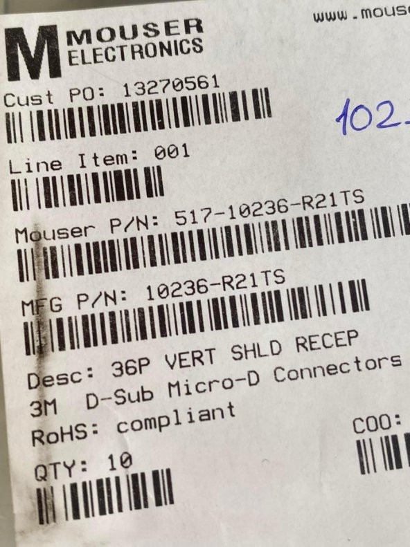 3M 10236-R21TS D-Sub Micro-D Konnektör 10 Adet - Resim 3