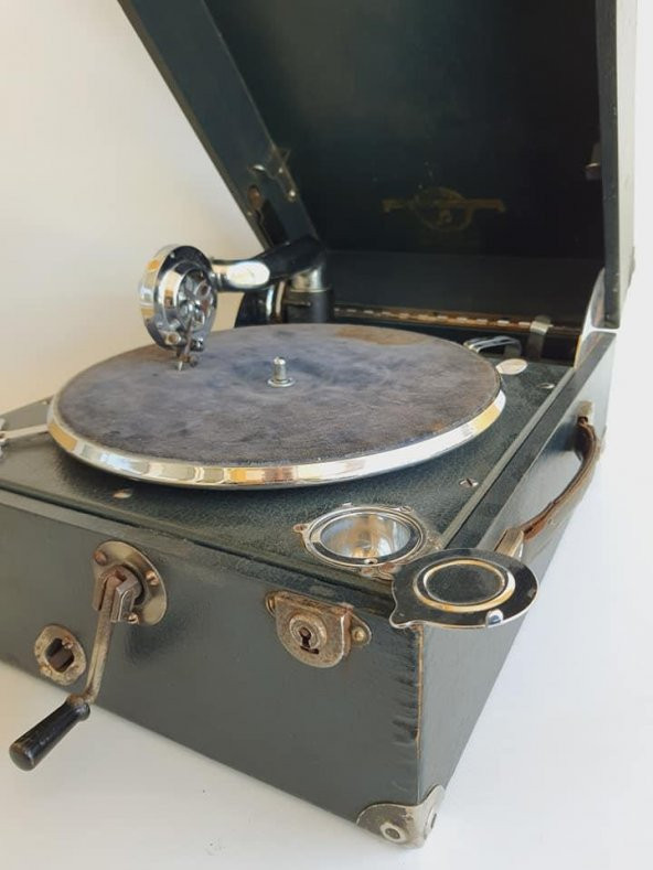 Columbia 202 Antika Çanta Gramofon 084 - 4