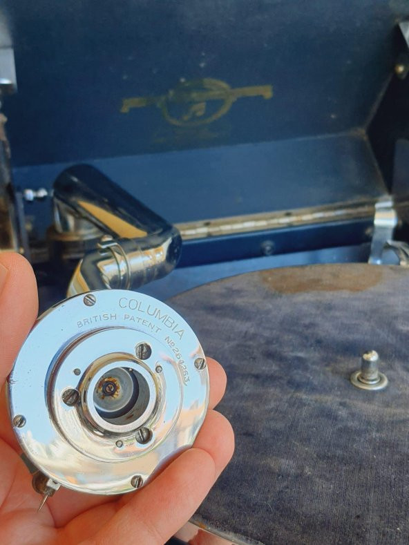 Columbia 202 Antika Çanta Gramofon 084 - 9