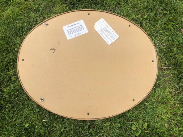 Vintage Oyma Desenli Plastik Çerçeveli Oval Ayna 77x63 cm - 4