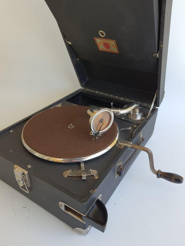 Polyphon Musik Antika Çanta Gramofon 080