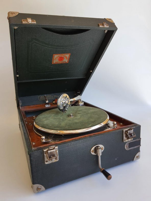 Polyphon Musik Antika Çanta Gramofon 079 (Hafif Hasarlı)