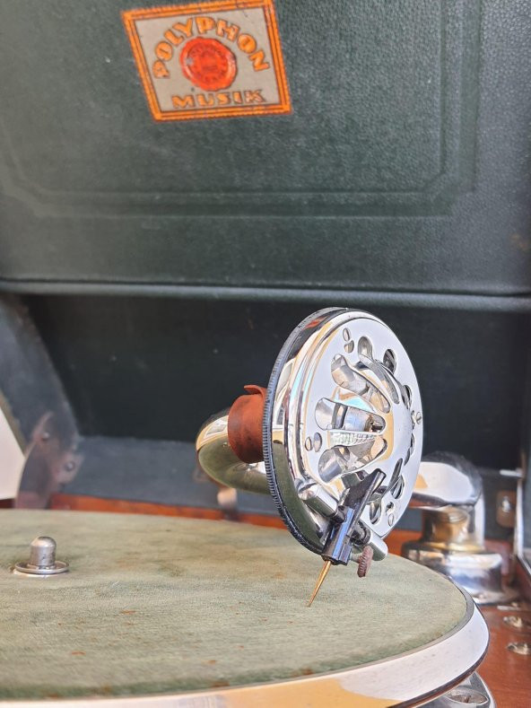 Polyphon Musik Antika Çanta Gramofon 079 (Hafif Hasarlı) - 2