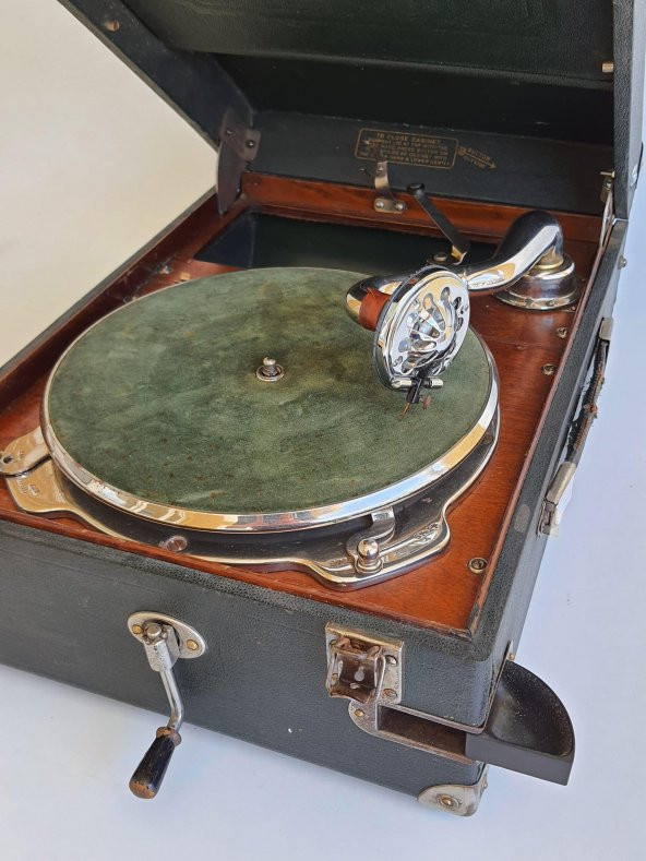 Polyphon Musik Antika Çanta Gramofon 079 (Hafif Hasarlı) - 6